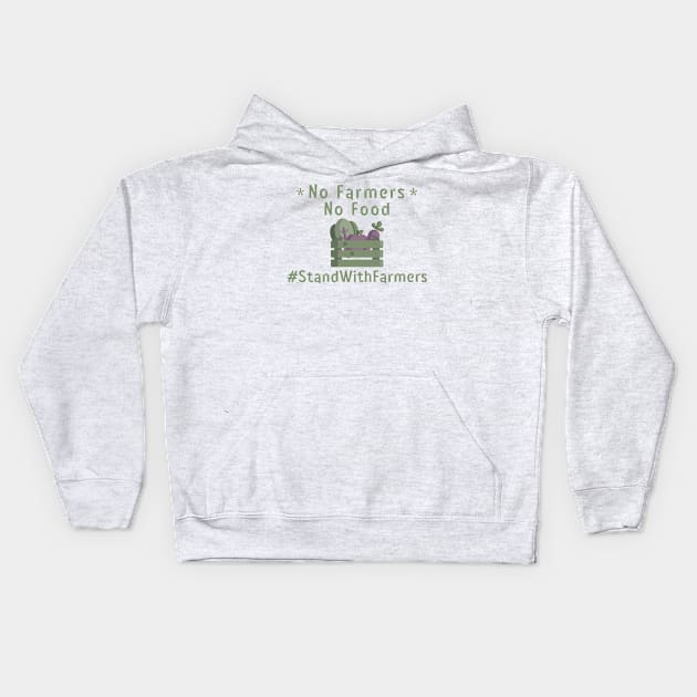 Stand With Farmers Tees Kids Hoodie by BeeZeeBazaar